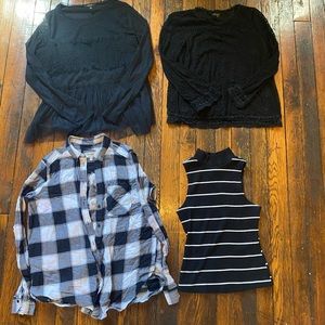 Black Dress Shirts. Tulle Fringe Blouse, Lace Blouse, Mock neck shirt